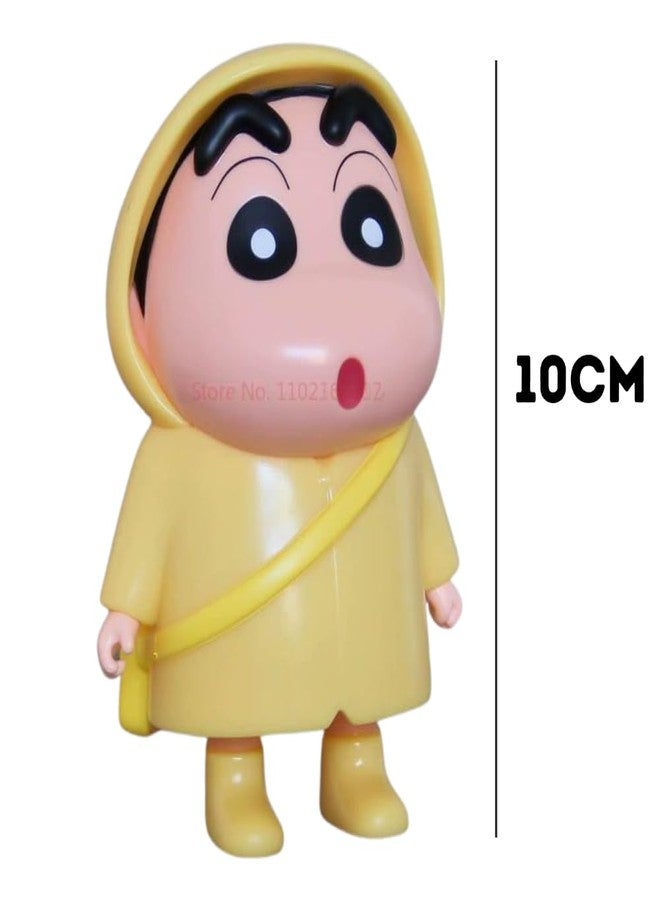 FUNFOB Shinchan Action Figure Toy Size - 10CM Cartoon Figurine for Boys & Girls Shinchan Figurine PVC Multicolour | Shin Rain Yelllow - Image 4